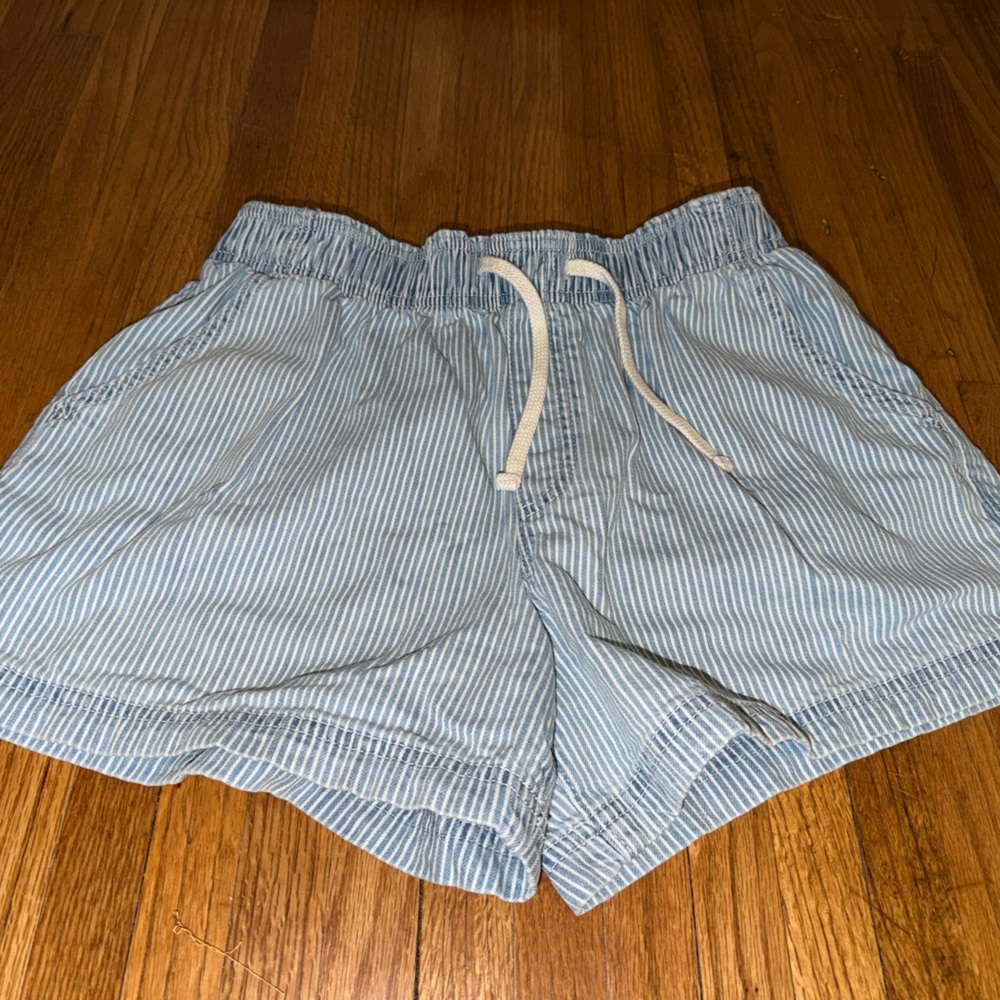 Old Navy High-Rise Blue and White Shorts